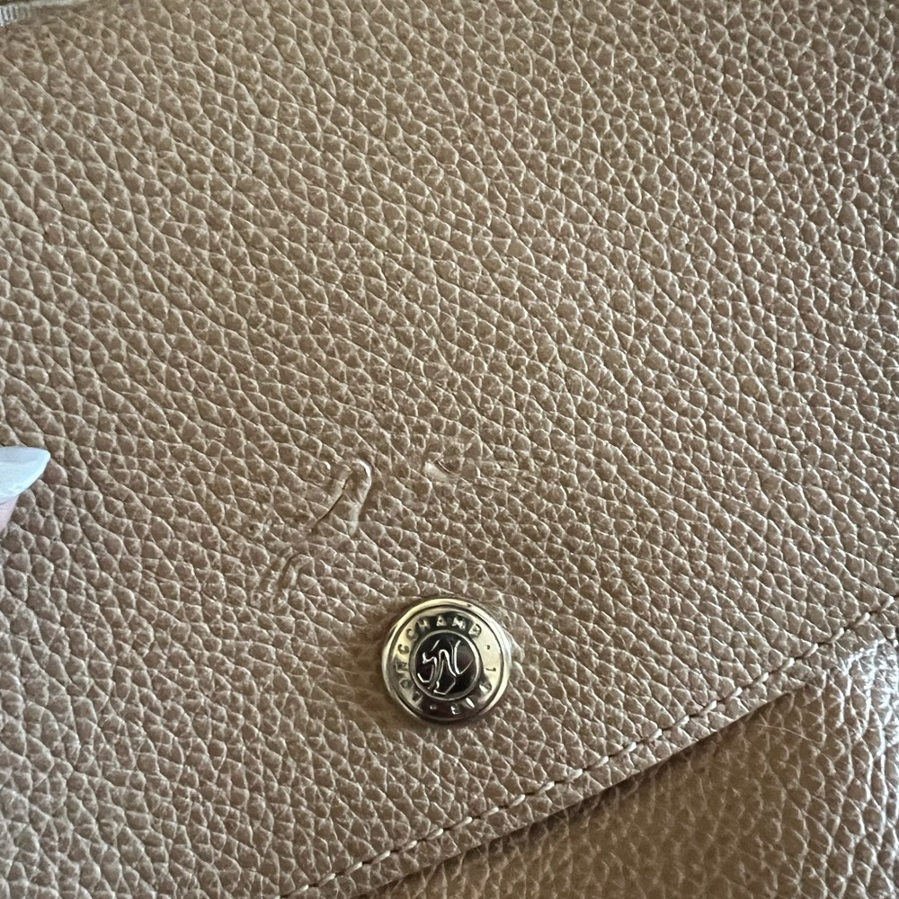 Longchamp Textured Tan Leather Backpack - Picture 2 of 8
